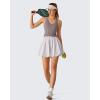 image:imageG4Free BareFeel Removable Padded Built in Bra Tank Tops Workout Racerback Yoga Tanks Athletic Gym Slim Fit TopTaupe
