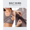 image:imageG4Free BareFeel Removable Padded Built in Bra Tank Tops Workout Racerback Yoga Tanks Athletic Gym Slim Fit TopTaupe