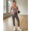 image:imageG4Free BareFeel Removable Padded Built in Bra Tank Tops Workout Racerback Yoga Tanks Athletic Gym Slim Fit TopTaupe