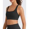 image:imageG4Free BareFeel Square Neck Sports Bra Padded for Women  Strappy Y Back Crop Tank Tops Workout CamisoleBlack