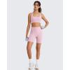image:imageG4Free BareFeel Square Neck Sports Bra Padded for Women  Strappy Y Back Crop Tank Tops Workout CamisoleBlush