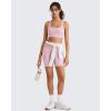 image:imageG4Free BareFeel Square Neck Sports Bra Padded for Women  Strappy Y Back Crop Tank Tops Workout CamisoleBlush
