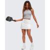 image:imageG4Free BareFeel Tennis Yoga Tank Tops Half Zip Workout Athletic Sleeveless Athleisure Tanks High Neck Gym Golf Slim FitChime Gray