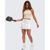 image:imageG4Free BareFeel Tennis Yoga Tank Tops Half Zip Workout Athletic Sleeveless Athleisure Tanks High Neck Gym Golf Slim FitLight Khaki