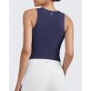 image:imageG4Free BareFeel Tennis Yoga Tank Tops Half Zip Workout Athletic Sleeveless Athleisure Tanks High Neck Gym Golf Slim FitRoyal Blue