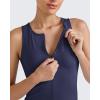 image:imageG4Free BareFeel Tennis Yoga Tank Tops Half Zip Workout Athletic Sleeveless Athleisure Tanks High Neck Gym Golf Slim FitRoyal Blue