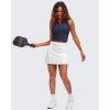 image:imageG4Free BareFeel Tennis Yoga Tank Tops Half Zip Workout Athletic Sleeveless Athleisure Tanks High Neck Gym Golf Slim FitRoyal Blue