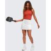 image:imageG4Free BareFeel Tennis Yoga Tank Tops Half Zip Workout Athletic Sleeveless Athleisure Tanks High Neck Gym Golf Slim FitRust Orange