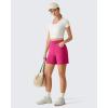 image:imageG4Free EverGoing Athletic Shorts for Women  5 High Waisted Wide Leg Casual Shorts with PocketsHot Pink
