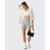 image:imageG4Free EverGoing Athletic Shorts for Women  5 High Waisted Wide Leg Casual Shorts with PocketsLight Gray