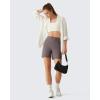 image:imageG4Free EverGoing Athletic Shorts for Women  5 High Waisted Wide Leg Casual Shorts with PocketsTaupe
