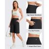 image:imageG4Free EverGoing Bermuda Shorts for Women 10  High Waisted Knee Length Athletic Casual Shorts with PocketsBlack