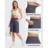 image:imageG4Free EverGoing Bermuda Shorts for Women 10  High Waisted Knee Length Athletic Casual Shorts with PocketsDark Gray