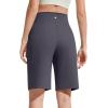 image:imageG4Free EverGoing Bermuda Shorts for Women 10  High Waisted Knee Length Athletic Casual Shorts with PocketsDark Gray