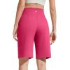 image:imageG4Free EverGoing Bermuda Shorts for Women 10  High Waisted Knee Length Athletic Casual Shorts with PocketsHot Pink