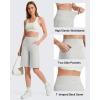 image:imageG4Free EverGoing Bermuda Shorts for Women 10  High Waisted Knee Length Athletic Casual Shorts with PocketsLight Gray