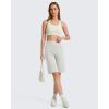 image:imageG4Free EverGoing Bermuda Shorts for Women 10  High Waisted Knee Length Athletic Casual Shorts with PocketsLight Gray