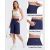 image:imageG4Free EverGoing Bermuda Shorts for Women 10  High Waisted Knee Length Athletic Casual Shorts with PocketsRoyal Blue