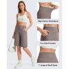 image:imageG4Free EverGoing Bermuda Shorts for Women 10  High Waisted Knee Length Athletic Casual Shorts with PocketsTaupe