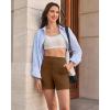 image:imageG4Free EverGoing Womens Athletic Shorts High Waisted 4  5 Running Yoga Summer Casual Shorts with PocketsDark Coffee