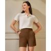image:imageG4Free EverGoing Womens Athletic Shorts High Waisted 4  5 Running Yoga Summer Casual Shorts with PocketsDark Coffee