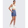 image:imageG4Free EverGoing Womens Athletic Shorts High Waisted 4  5 Running Yoga Summer Casual Shorts with PocketsDenim Blue