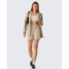 image:imageG4Free EverGoing Womens Athletic Shorts High Waisted 4  5 Running Yoga Summer Casual Shorts with PocketsLight Khaki