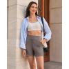 image:imageG4Free EverGoing Womens Athletic Shorts High Waisted 4  5 Running Yoga Summer Casual Shorts with PocketsTaupe