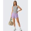 image:imageG4Free High Neck Workout Tanks for Women Curved Hem Sleeveless Shirts for Casual Relaxed Fit Gym Running TopsLight Gray