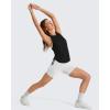 image:imageG4Free Lyocell Racerback Women Workout Tank Tops Ruch Side High Neck Muscle Tops for Gym Athletic YogaBlack