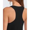 image:imageG4Free Lyocell Racerback Women Workout Tank Tops Ruch Side High Neck Muscle Tops for Gym Athletic YogaBlack