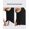 image:imageG4Free Lyocell Racerback Women Workout Tank Tops Ruch Side High Neck Muscle Tops for Gym Athletic YogaBlack