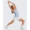 image:imageG4Free Lyocell Racerback Women Workout Tank Tops Ruch Side High Neck Muscle Tops for Gym Athletic YogaLight Denim