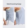 image:imageG4Free Lyocell Racerback Women Workout Tank Tops Ruch Side High Neck Muscle Tops for Gym Athletic YogaLight Denim