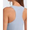 image:imageG4Free Lyocell Racerback Women Workout Tank Tops Ruch Side High Neck Muscle Tops for Gym Athletic YogaLight Denim