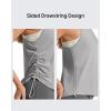 image:imageG4Free Lyocell Racerback Women Workout Tank Tops Ruch Side High Neck Muscle Tops for Gym Athletic YogaLight Gray
