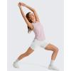 image:imageG4Free Lyocell Racerback Women Workout Tank Tops Ruch Side High Neck Muscle Tops for Gym Athletic YogaLight Pink