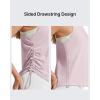image:imageG4Free Lyocell Racerback Women Workout Tank Tops Ruch Side High Neck Muscle Tops for Gym Athletic YogaLight Pink