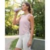 image:imageG4Free Lyocell Racerback Women Workout Tank Tops Ruch Side High Neck Muscle Tops for Gym Athletic YogaLight Pink