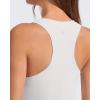 image:imageG4Free Lyocell Racerback Women Workout Tank Tops Ruch Side High Neck Muscle Tops for Gym Athletic YogaPure White