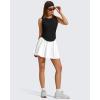 image:imageG4Free Lyocell Ruched Side Workout Tank Tops Woman High Neck Waist Length Gym Tanks Soft Relaxed Fit for TrainingBlack