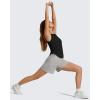 image:imageG4Free Lyocell Ruched Side Workout Tank Tops Woman High Neck Waist Length Gym Tanks Soft Relaxed Fit for TrainingBlack