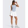 image:imageG4Free Lyocell Ruched Side Workout Tank Tops Woman High Neck Waist Length Gym Tanks Soft Relaxed Fit for TrainingLight Denim