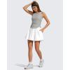 image:imageG4Free Lyocell Ruched Side Workout Tank Tops Woman High Neck Waist Length Gym Tanks Soft Relaxed Fit for TrainingLight Gray