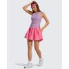 image:imageG4Free Lyocell Ruched Side Workout Tank Tops Woman High Neck Waist Length Gym Tanks Soft Relaxed Fit for TrainingLight Purple