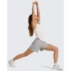 image:imageG4Free Lyocell Ruched Side Workout Tank Tops Woman High Neck Waist Length Gym Tanks Soft Relaxed Fit for TrainingPure White