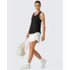 image:imageG4Free Racerback Womens Workout Tank Tops Scoop Neck Hip Length Muscle Top Soft Loose Fit for Gym Athletic TanksBlack