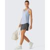 image:imageG4Free Racerback Womens Workout Tank Tops Scoop Neck Hip Length Muscle Top Soft Loose Fit for Gym Athletic TanksLight Denim