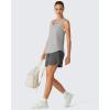 image:imageG4Free Racerback Womens Workout Tank Tops Scoop Neck Hip Length Muscle Top Soft Loose Fit for Gym Athletic TanksLight Gray