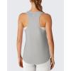 image:imageG4Free Racerback Womens Workout Tank Tops Scoop Neck Hip Length Muscle Top Soft Loose Fit for Gym Athletic TanksLight Gray